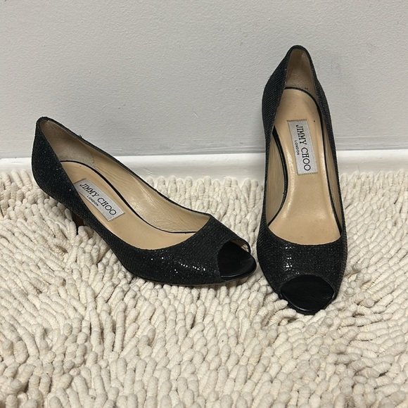 Jimmy Choo Luna Kitten Heel Shoes - Picture 2 of 12